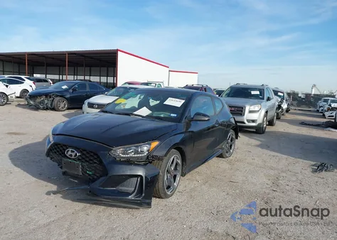 2020 Hyundai Veloster Turbo z USA, uszkodzony, nr VIN KMHTH6AB2LU022387